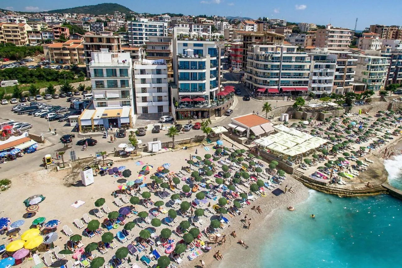 Aerial view of Dobra Voda and Veliki Pijesak beach